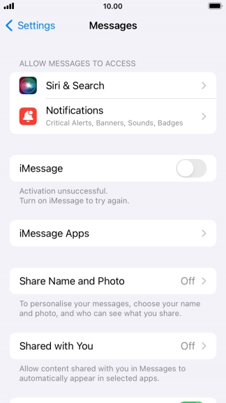 Press the indicator next to 