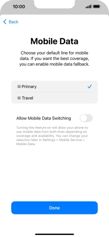 Press the indicator next to 
