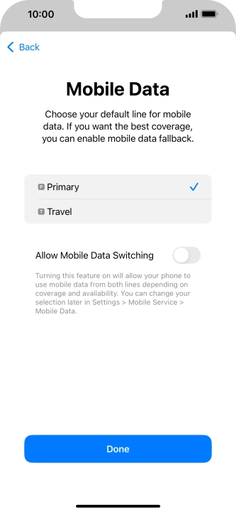 Press the indicator next to 