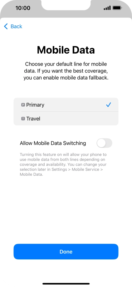 Press the indicator next to 