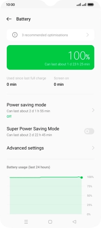 Press Power saving mode. Press Power saving mode.