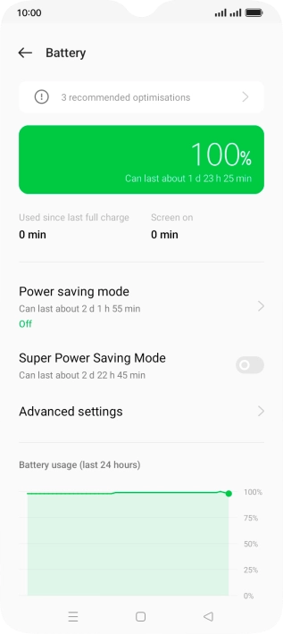 Press Power saving mode. Press Power saving mode.