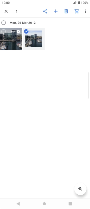 Press the share icon.