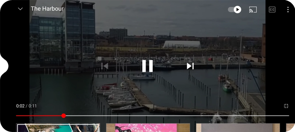 Slide your finger upwards on the screen.