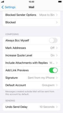 Press Default Account.