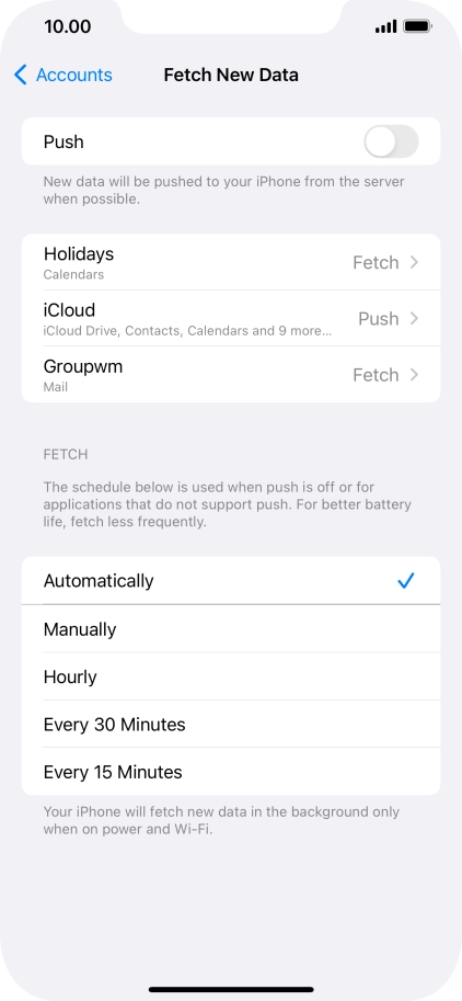 If you turn off the function, press the required setting. If you turn off the function, press the required setting.