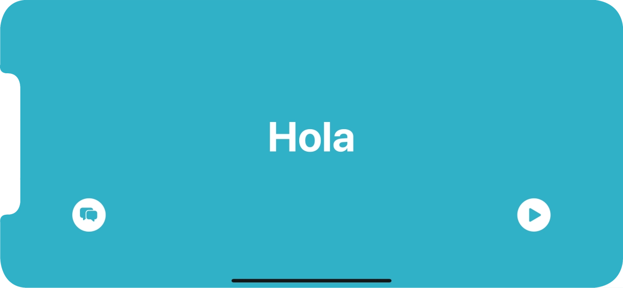 Press the split view icon to go back to display of both languages.