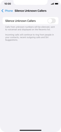 Press the indicator next to 