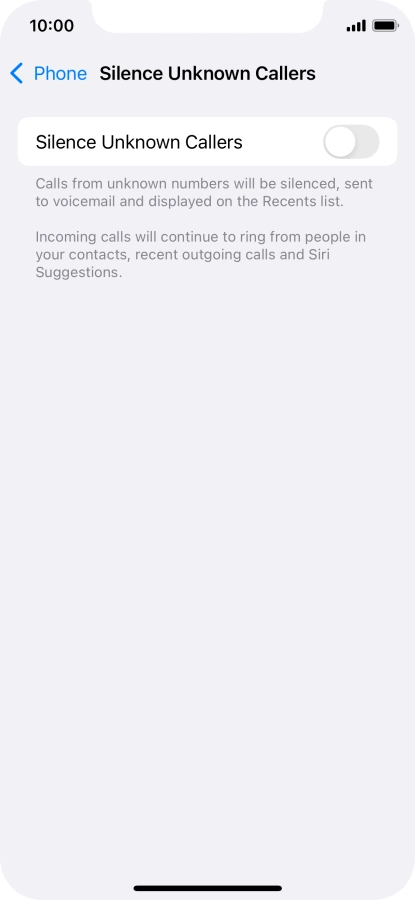 Press the indicator next to 