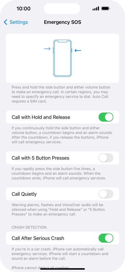 Press the indicator next to Press the indicator next to