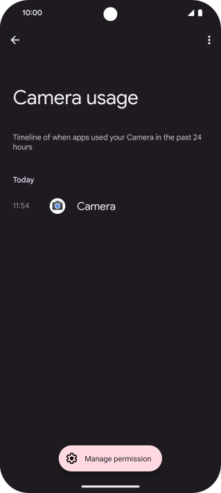 The total app activity for the selected phone function is displayed.