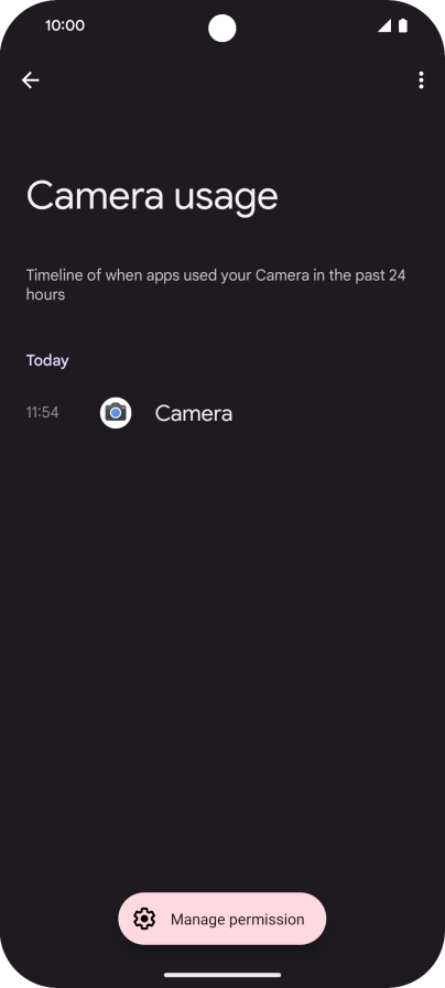 The total app activity for the selected phone function is displayed.