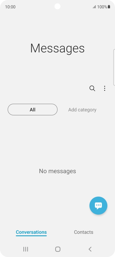 Press the new message icon. Press the new message icon.