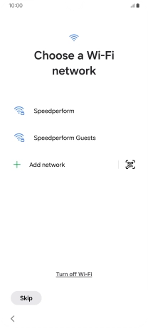 Press the required Wi-Fi network. Press the required Wi-Fi network.