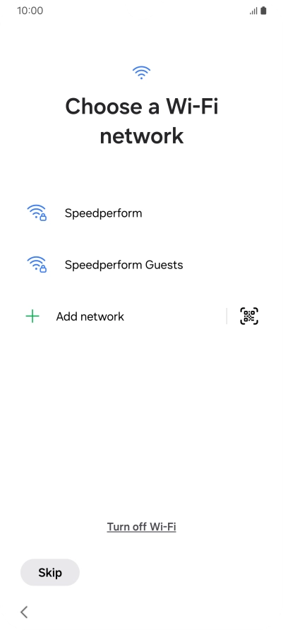 Press the required Wi-Fi network. Press the required Wi-Fi network.