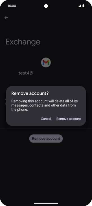 Press Remove account.