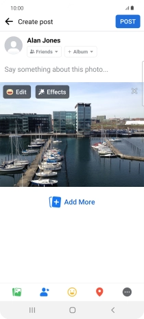 Press the text input field and key in the required text.