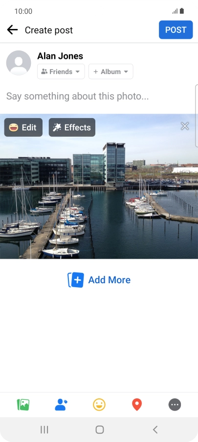 Press the text input field and key in the required text.