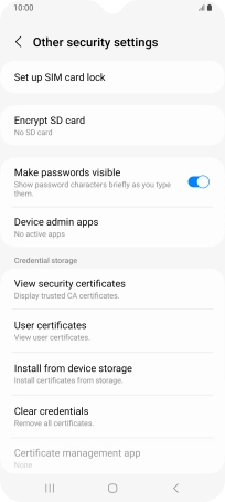 Press Set up SIM card lock.