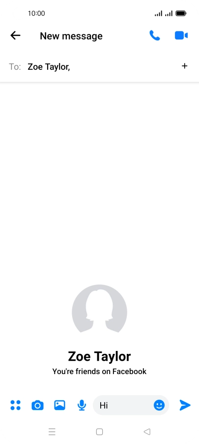 Write the required message and press the send icon.