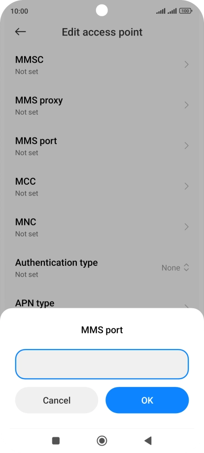 Key in 8799 and press OK.