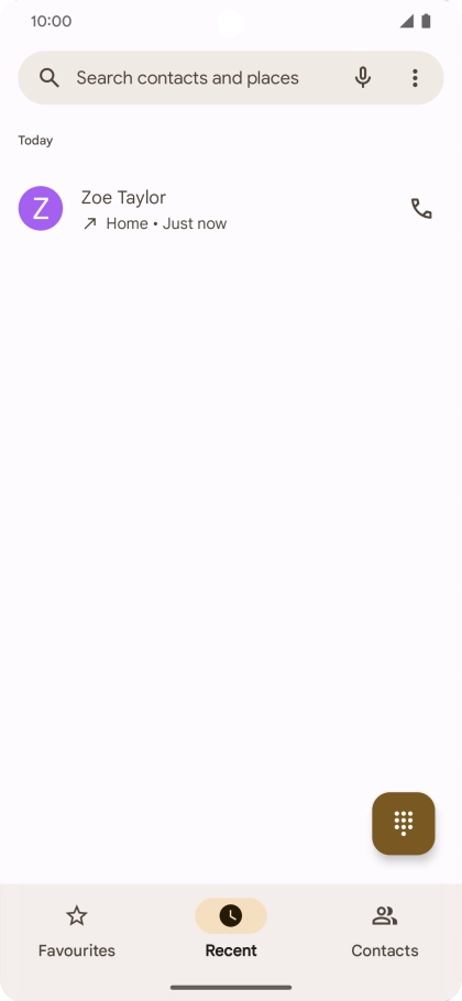 Press and hold the required contact. Press and hold the required contact.