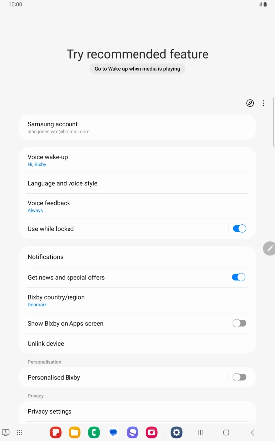 Follow the instructions on the screen to select the required settings.