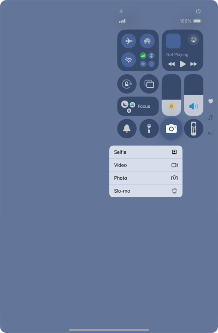 Press and hold the required function to see more actions.