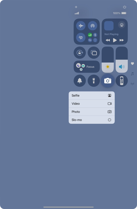 Press and hold the required function to see more actions.