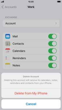 Press Delete from My iPhone.