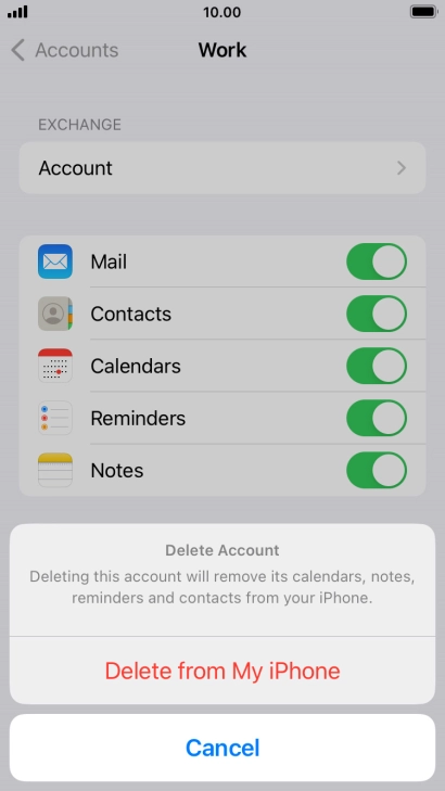 Press Delete from My iPhone.