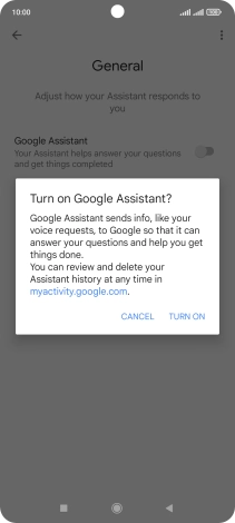 If you turn on the function, press TURN ON.