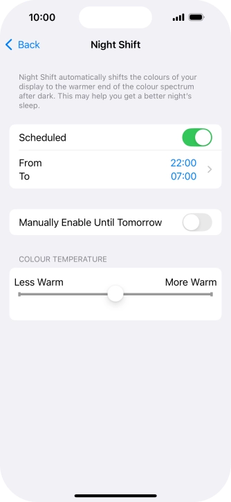 Press the indicator next to 