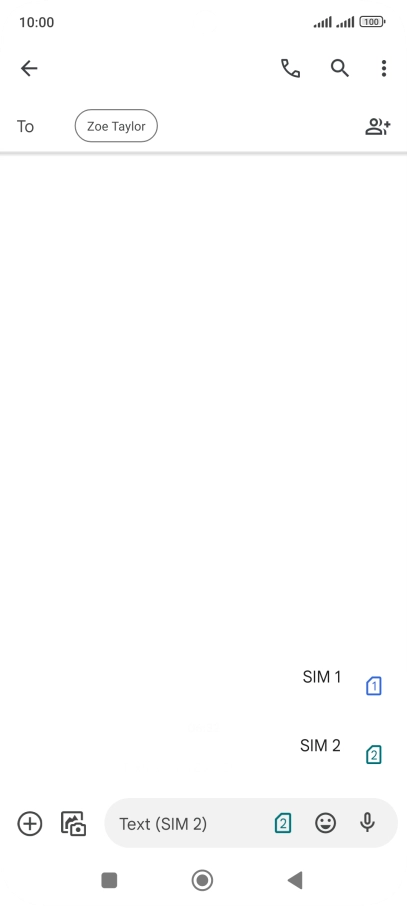 Press the required SIM.