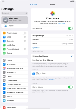 Press the indicator next to 