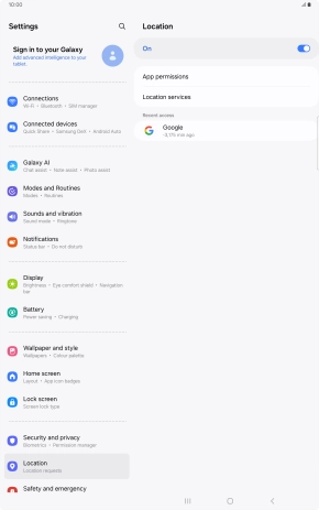 Press App permissions. Press App permissions.