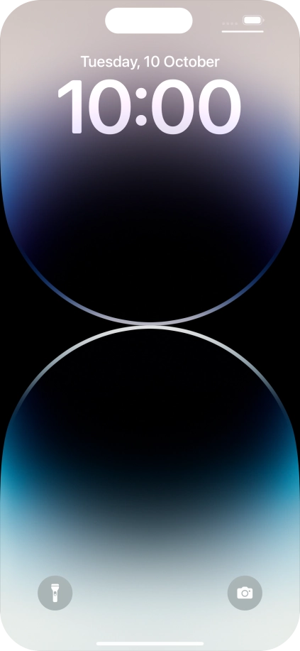 Slide your finger upwards starting from the bottom of the screen.