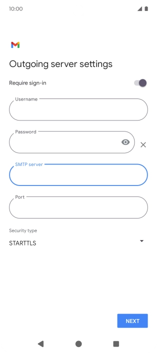 Press the field below 