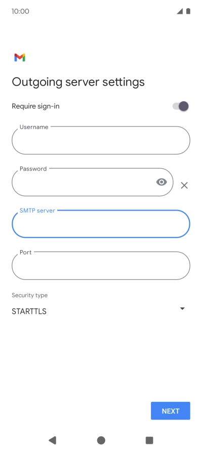 Press the field below 