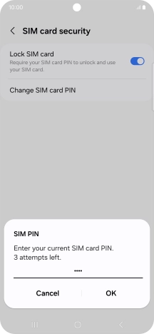 Key in your current PIN and press OK.