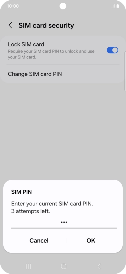 Key in your current PIN and press OK.