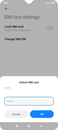 Key in your PIN and press OK.