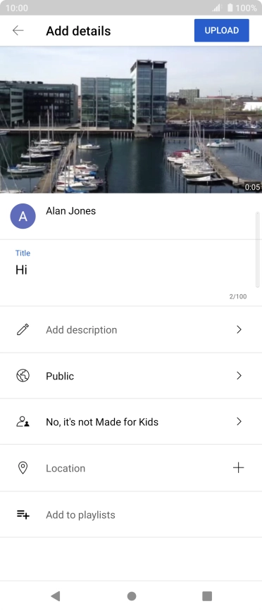 Key in the required text and press UPLOAD. Key in the required text and press UPLOAD.
