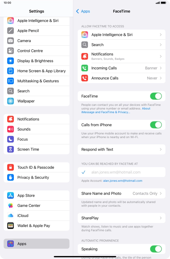 Press the indicator next to 