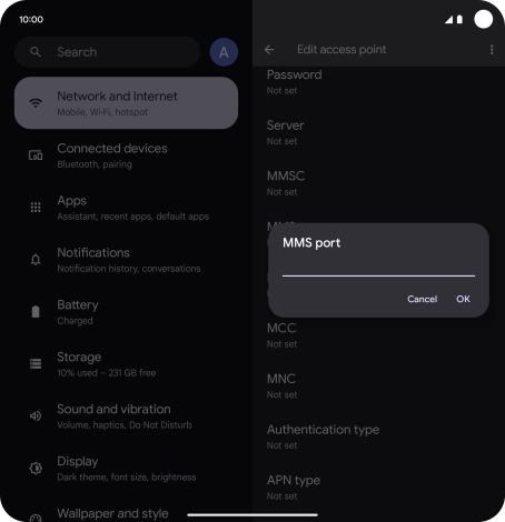 Key in 8799 and press OK.