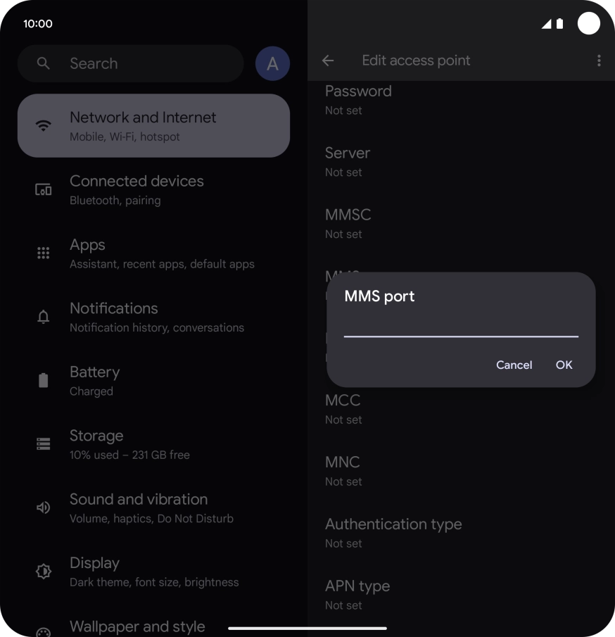 Key in 8799 and press OK.