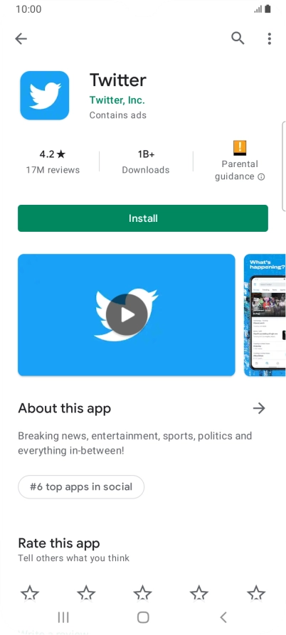 Press Install and follow the instructions on the screen to install the app.