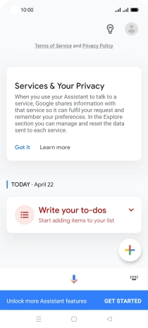 Press the profile icon.