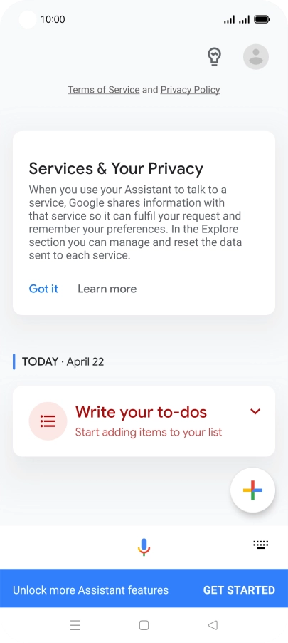 Press the profile icon.