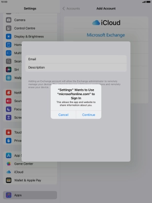Press Continue. Press Continue.